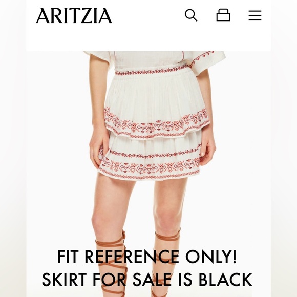 NWT Artizia Little Moon embroidered mini skirt, sz M - Picture 3 of 8